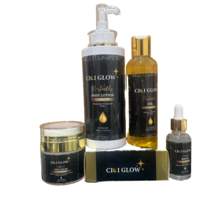 Cici Glow Perfectly for dark skin body lotion, oil, face cream, and serum
