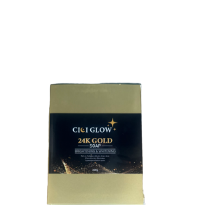 ### Cici Glow 24K Gold Soap Description Illuminate Your Skin with Cici Glow 24K Gold Soap Indulge in the luxurious experience of Cici Glow 24K Gold Soap, a captivating blend of opulence and skincare innovation. Infused with real 24K gold particles, this soap not only cleanses but also enhances your skin's natural radiance, giving you a luminous and youthful glow. #### Key Benefits: - Radiant Glow: The presence of 24K gold helps to brighten your complexion, reducing the appearance of dullness and promoting an even skin tone. - Hydrating Formula: Enriched with moisturizing agents, Cici Glow Soap helps to keep your skin hydrated and soft, preventing dryness and flakiness. - Anti-Aging Properties: Gold is known for its anti-aging benefits, helping to diminish fine lines and wrinkles while promoting skin elasticity. - Gentle Cleansing: This soap effectively removes impurities, makeup, and excess oil without stripping your skin of its natural moisture. - Luxurious Experience: Enjoy a pampering bathing experience with its rich lather and delightful fragrance, turning your daily routine into a spa-like ritual. #### How to Use: 1. Wet your skin and the soap bar. 2. Lather the soap in your hands or directly onto your body. 3. Massage gently onto your skin in circular motions. 4. Rinse thoroughly with warm water and pat dry. #### Ingredients: - 24K Gold Particles: For a radiant and youthful appearance. - Natural Oils: To nourish and hydrate the skin. - Gentle Surfactants: For effective cleansing without irritation. #### Why Choose Cici Glow 24K Gold Soap? - Luxury Meets Efficacy: Experience the benefits of high-end skincare in the form of a soap. - Suitable for All Skin Types: Gentle enough for daily use on all skin types. - Cruelty-Free: Committed to ethical practices, ensuring no animal testing. Elevate your skincare routine with Cici Glow 24K Gold Soap and embrace the beauty of radiant, glowing skin. Treat yourself to a touch of luxury every day!
